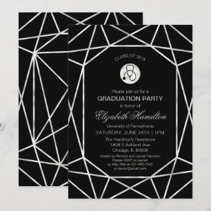 Invitation Stethoscope École de soins infirmiers Grad Party G