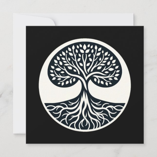 Invitation Sticker d’interconnexion de la nature - Arbre de v (Devant)