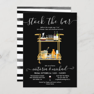 Invitation Stock Bar Cocktail bar panier Engagement Partie I