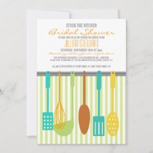 Invitation Stock branché de la cuisine nuptiale de douche Inv