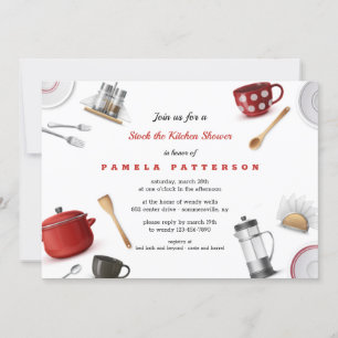 Invitation Stock de la cuisine Baby Shower