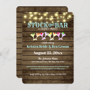 Invitation Stock de la douche Bar