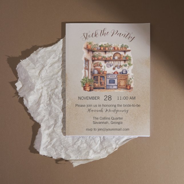 Invitation Stock de la Panterie, cuisine nuptiale de douche I (Créateur téléchargé)