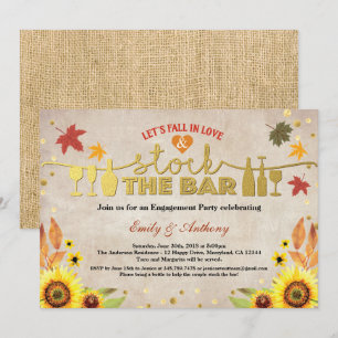 Invitation Stock du tournesol de la partie de fiançailles du 