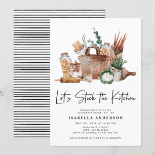 Invitation Stock la Fête des mariées de la cuisine verte