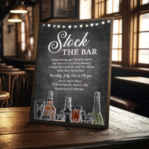 Invitation Stock le Bar Couples Douche à Coed
