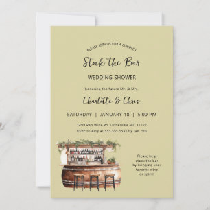 Invitation Stock le bar couples wedding shower