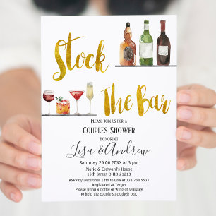 Invitation Stock Le Bar Party Douche Couple Noël