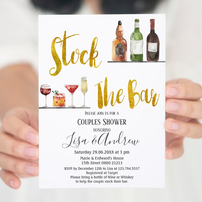 Invitation Stock Le Bar Party Douche Couple Noël (Créateur téléchargé)