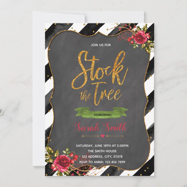 Invitation Stock l'invitation de la douche de nuptiale (Devant)