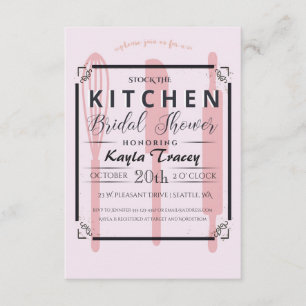 Invitation Stock rose de la cuisine nuptiale de douche Invita