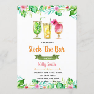 Invitation Stock tropical l'invitation de barre