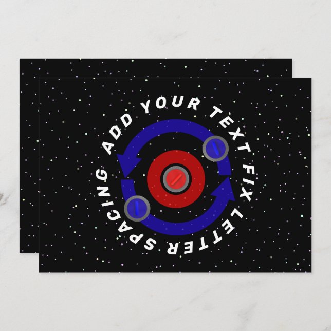 Invitation Stone de curling roulant comme l'orbite de la Terr (Devant / Derrière)