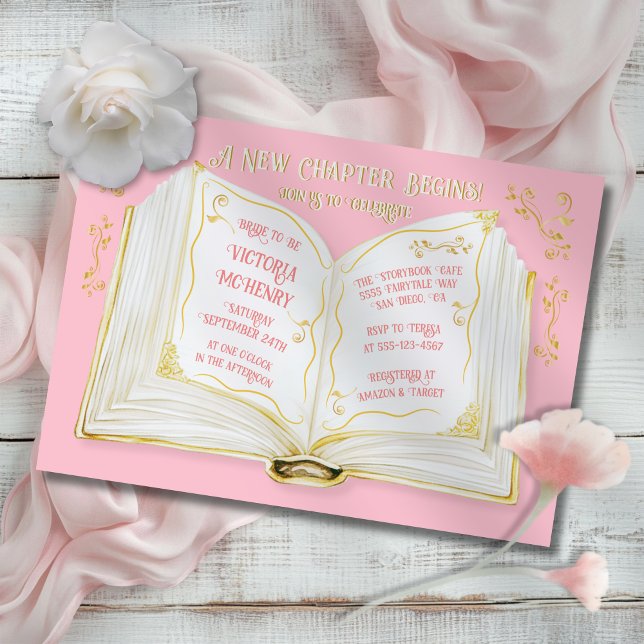 Invitation Storybook Fairytale Nouvelle Fête des mariées de c (Créateur téléchargé)