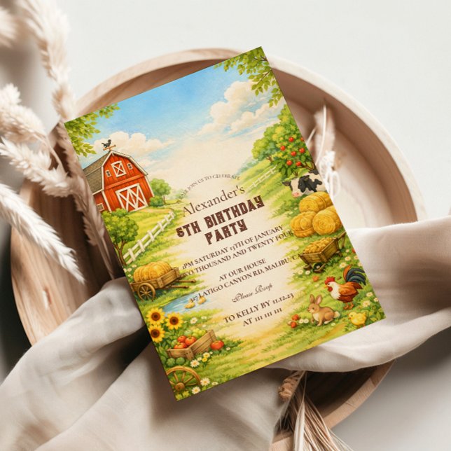 Invitation Storybook Farmyard Adventure Birthday (Créateur téléchargé)