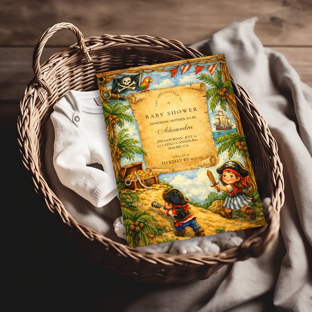Invitation Storybook Pirate Adventure Baby Shower (Créateur téléchargé)
