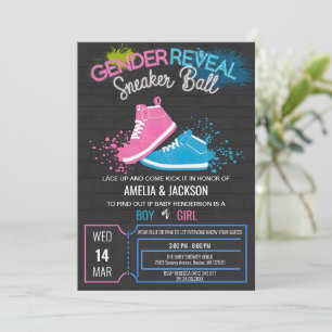 Invitation Streetwear Genre révéler basket ballon garçon fill