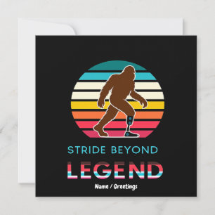 Invitation Stride Beyond Legend Sasquatch Amputé Vintage 