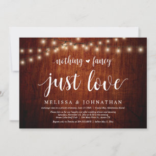 Invitation String Lights Farm, Mariage Elopement Diner Party