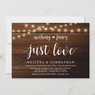 Invitation String Lights Farm, Mariage Elopement Diner Party