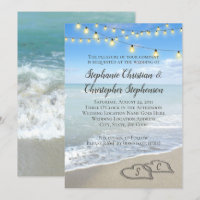 String Lights Hearts dans le mariage de plage de s