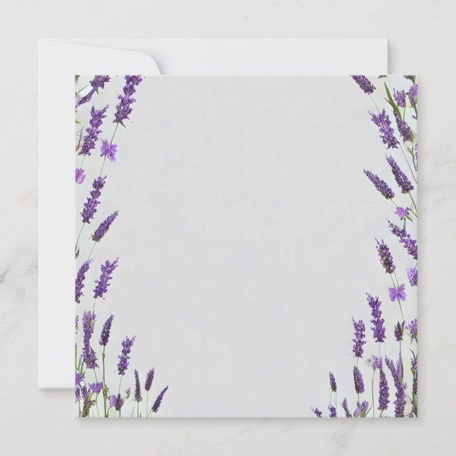 Invitation Structure de lavande en aquarelle (Devant)