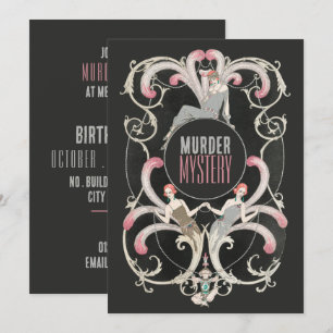 Invitation Style Art Déco, Meurtre Mystère Anniversaire