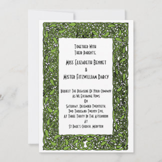 Invitation Style Art Déco Mistletoe Noël hiver