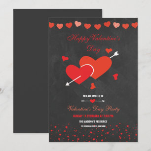 Invitation Style Chalkboard Valentines Party Flyer
