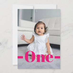 Invitation Style couverture de magazine Pink Photo Girl 1er a