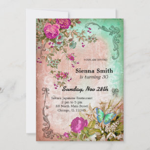 Invitation Style d'anniversaire vintage