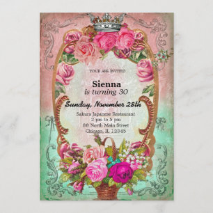 Invitation Style d'anniversaire vintage