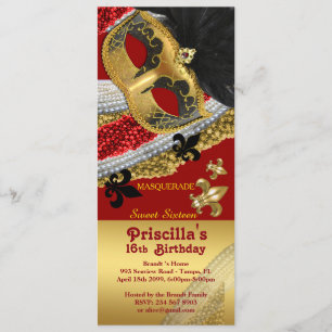 Invitation "Style de billet d'invitation", "sweet sixteen