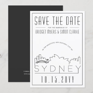 Invitation Style de décoration de mariage à Sydney sur la sky