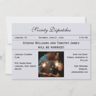 Invitation Style de journal Elegant Regency Era Enregistrer l