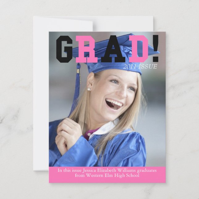 Invitation Style de magazine (Devant)