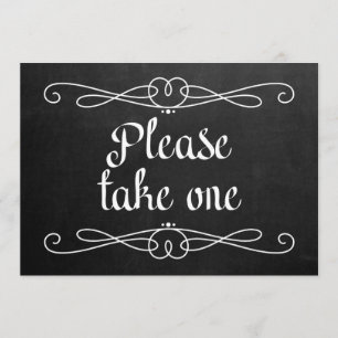 Invitation Style de tableau de bord "S'il vous plaît prendre