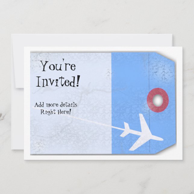 Invitation Style d'étiquette de bagage (Devant)