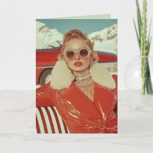 Invitation Style d'hiver rétro et glamour dans un cadre alpin