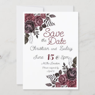 Invitation style gothique victorien vintage Save the Date