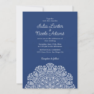 Invitation Style Mandala Mariage Art Déco Orné Classique