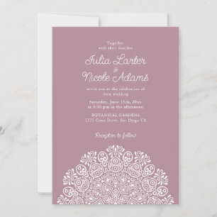 Invitation Style Mandala Mariage Art Déco Orné Classique