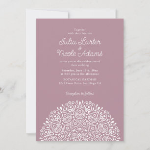 Invitation Style Mandala Mariage Classique Orné Art Déco