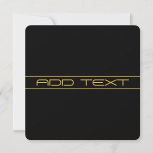 Invitation Style moderne et modifiable Texte Or & Grilles