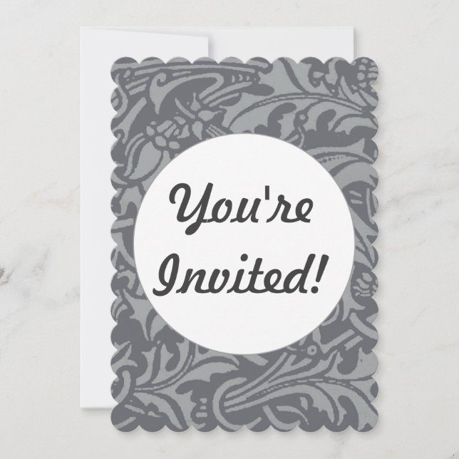 Invitation Style Scottish Thistle Knot William Morris (Devant)