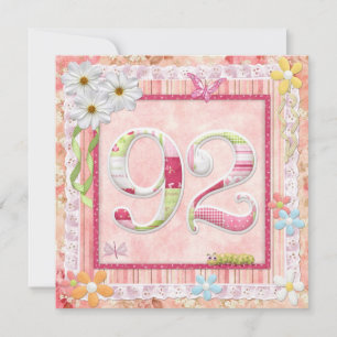 Invitation Style scrapbooking pour la fête du 92e anniversair
