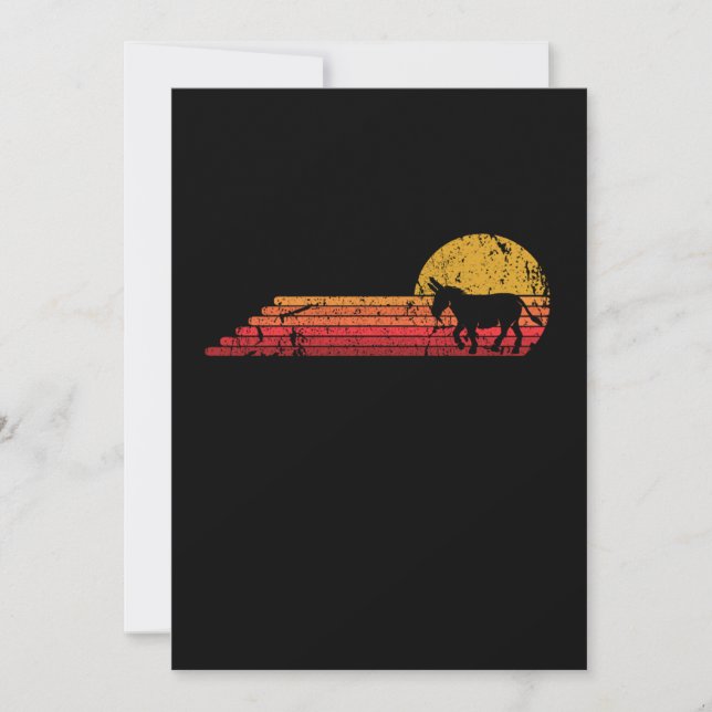 Invitation Style Vintage Donkey Retro (Devant)