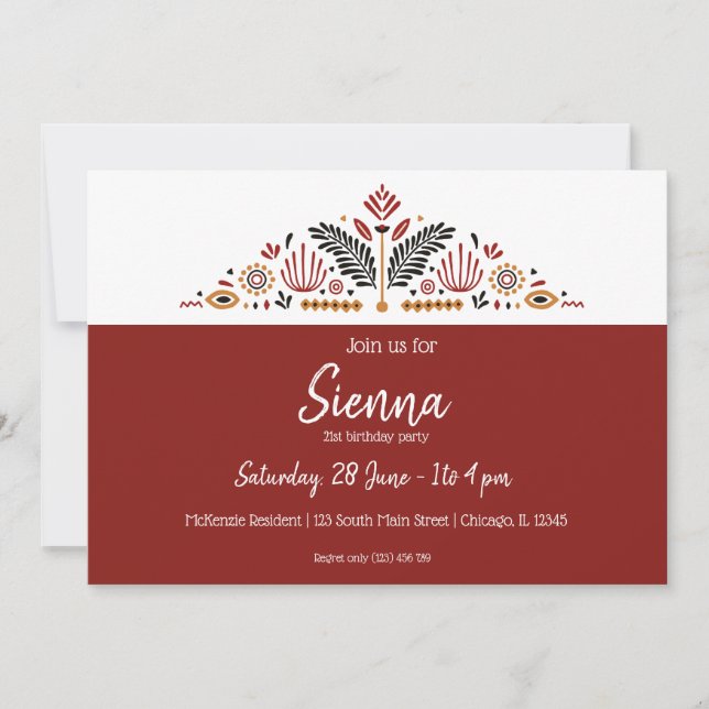 Invitation Styles africains (Devant)