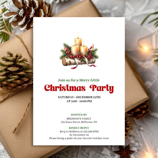 Invitation Stylish Christmas Decoration Party Template (Stylish Christmas Decoration Party Template)
