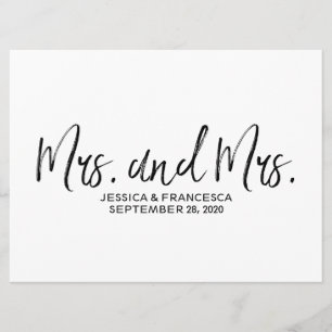Invitation Stylish "Mme et Mme" SYMBOLE Mariage Lesbien
